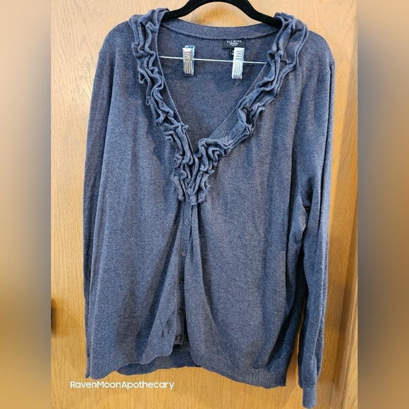 Talbot's 3x Grey Button Up Sweater - Picture 1 of 7